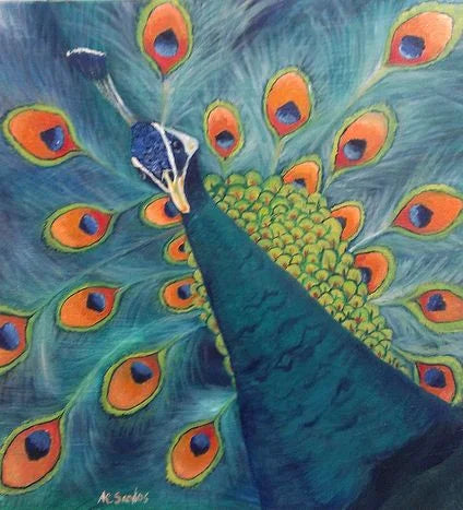 Argos the Peacock - Original Artwork - Oil Painting