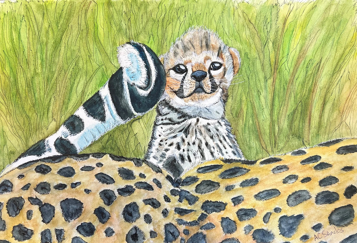 Cheetah Cub - Original Artwork - Watercolor