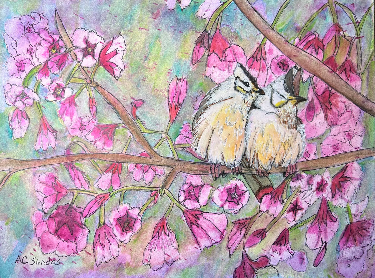 Cherry Blossom Lovers - Original Artwork - Watercolor