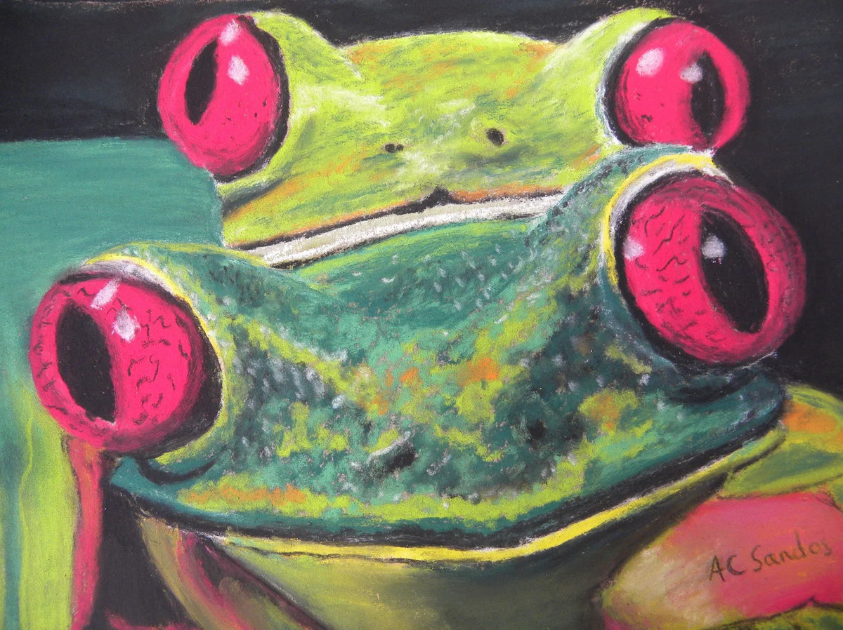 Froggy Went a Courting - Original Artwork - Pastel