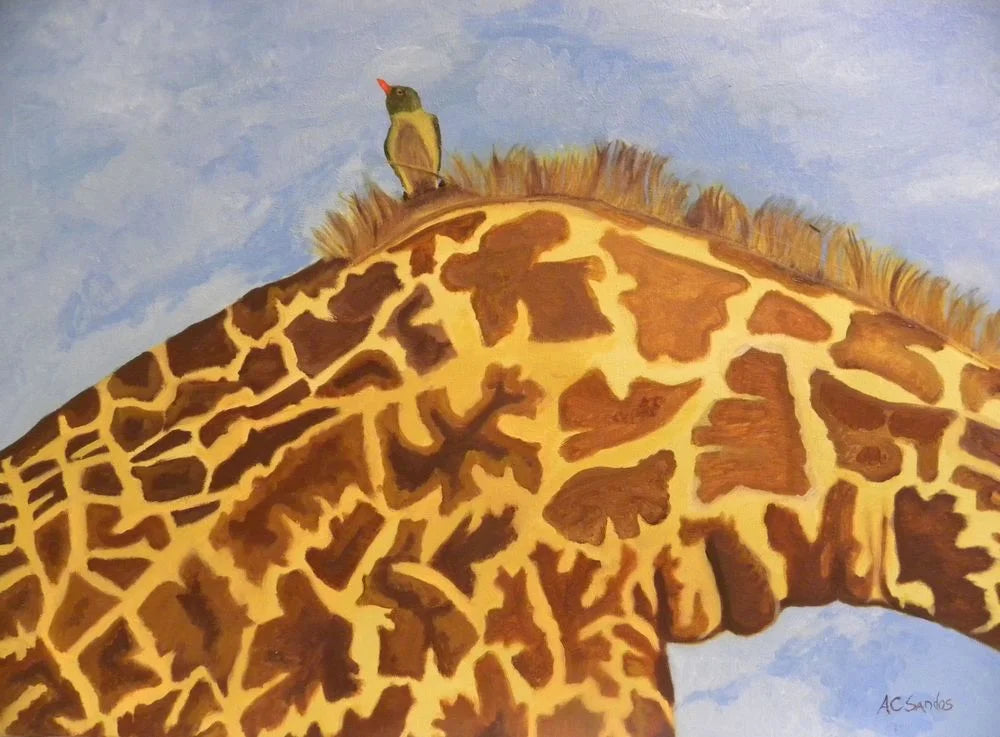 The Oxpecker Symniosis No 1 - Original Artwork - Oil Painting